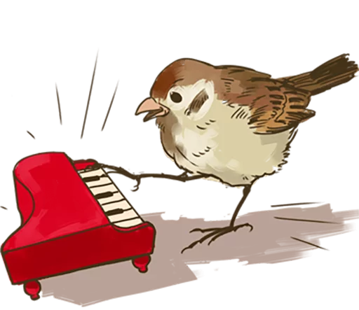 Стікер Telegram «Chik Chirik the sparrow» 🎵