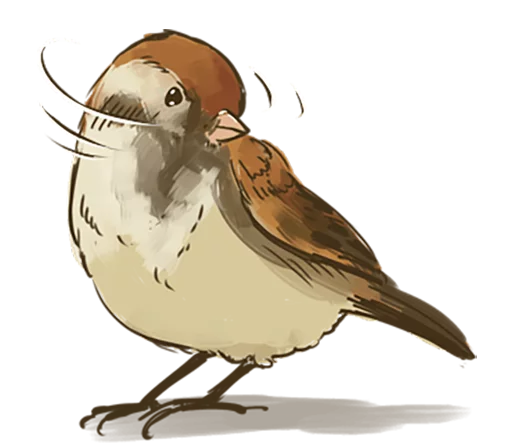 Chik Chirik the sparrow sticker 🙅