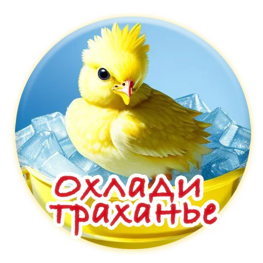 Telegram Sticker «Crazy Chicken! » ❄️