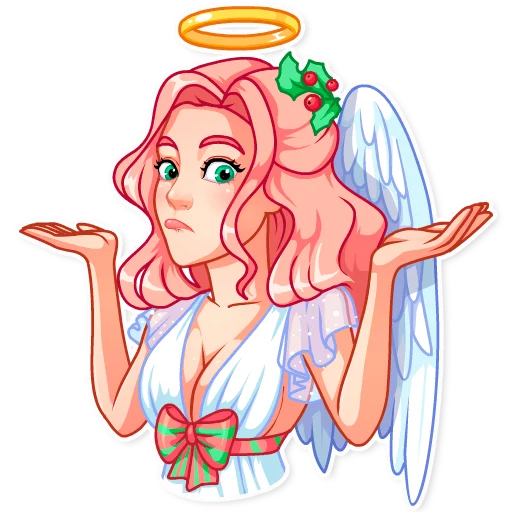 Эмодзи Christmas Angel 🤷‍♀️