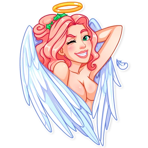 Telegram Sticker «Christmas Angel» 😉
