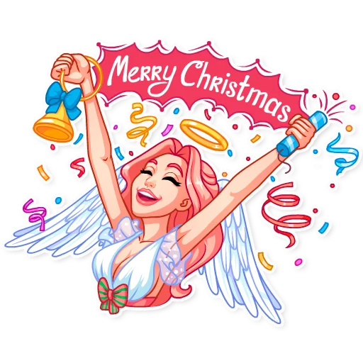 Telegram Sticker «Christmas Angel» 🎊