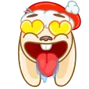 Christmas Bunny emoji 😍