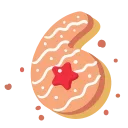 Xmas Cookie Alphabet emoji 6️⃣