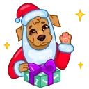 Эмодзи телеграм Christmas Dogs | Новогодние собаки