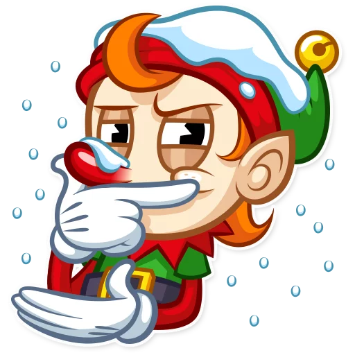 Telegram Sticker «Christmas Elf» 🤔