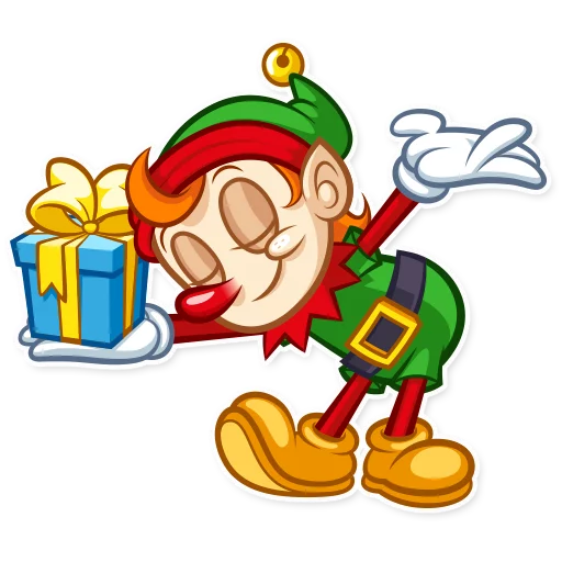 Стікер Telegram «Christmas Elf» ☺️