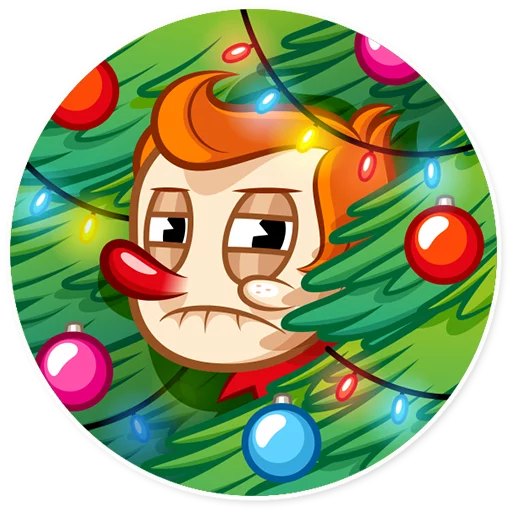 Telegram Sticker «Christmas Elf» 😐