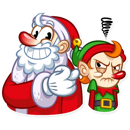 Telegram Sticker «Christmas Elf» 😤