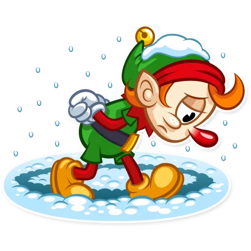 Стікер Telegram «Christmas Elf» 😕