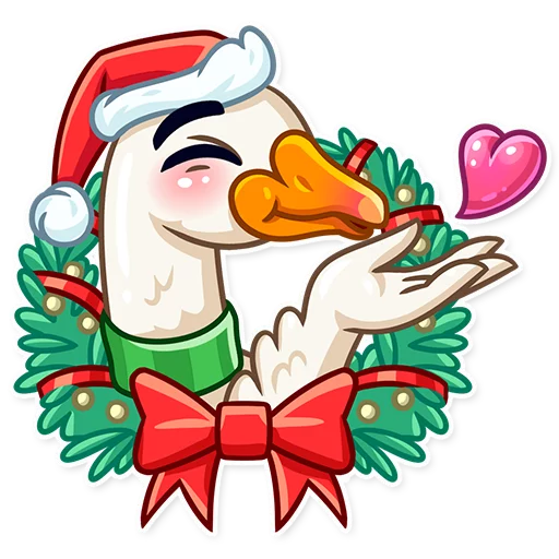 Telegram Sticker «Christmas Goose» 😘