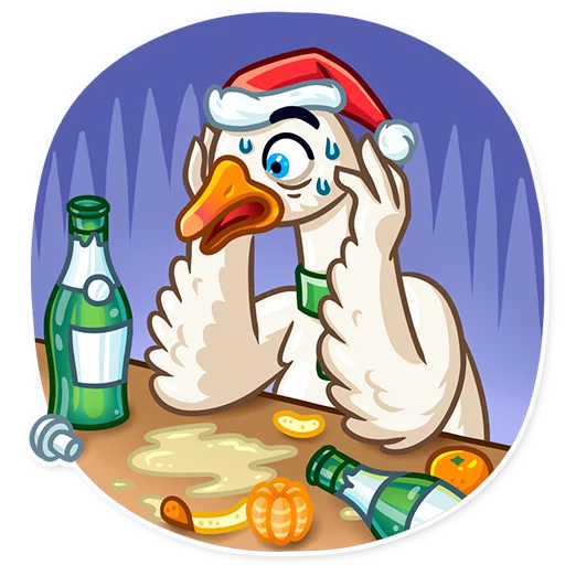 Telegram Sticker «Christmas Goose» 😰
