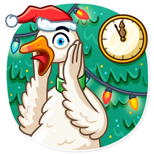 Емодзі Christmas Goose 😱