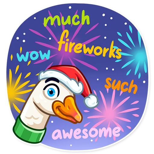 Christmas Goose emoji 🎇