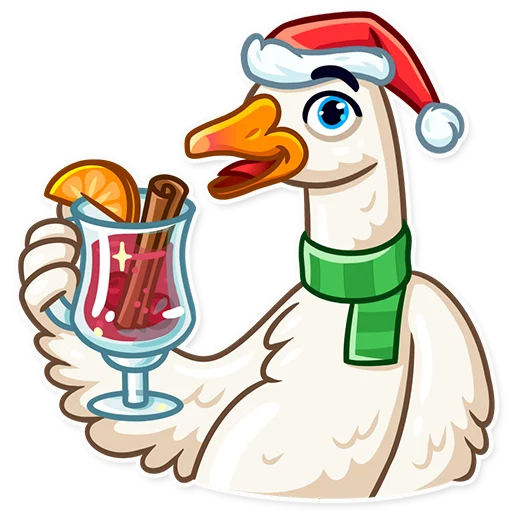 Емодзі Christmas Goose 🍹