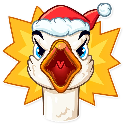 Емодзі Christmas Goose 😡