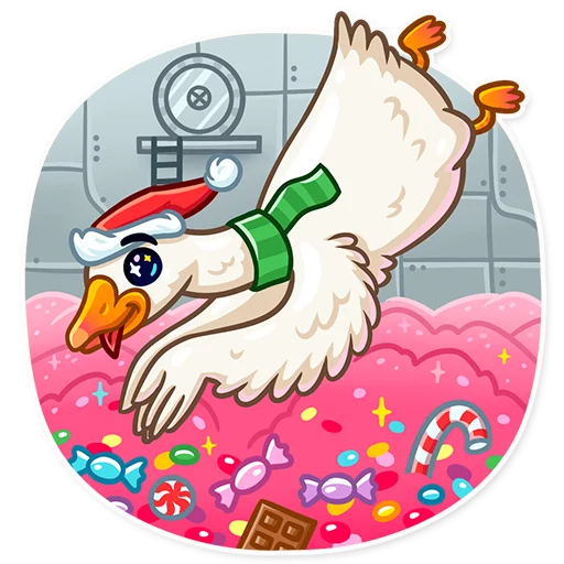 Telegram Sticker «Christmas Goose» 😋