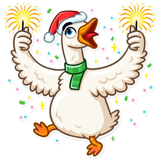 Емодзі Christmas Goose 🥳