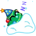 Емодзі Christmas Tree Emoji 😴