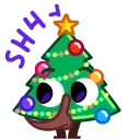 Емодзі Christmas Tree Emoji 🤫