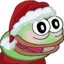 Емодзі телеграм Christmas Pepe | Новогодний Пепе