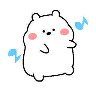 Chubby White Bear | emoji 🎵