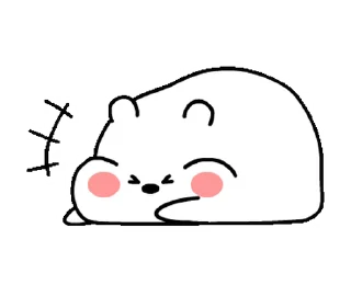 Chubby White Bear | emoji 😆