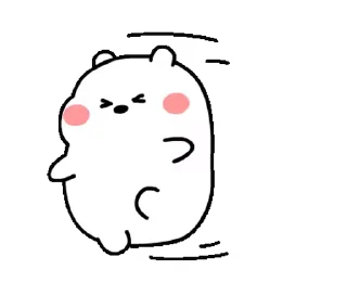 Chubby White Bear | emoji 😖