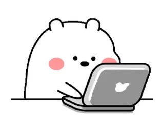 Chubby White Bear | emoji 💻