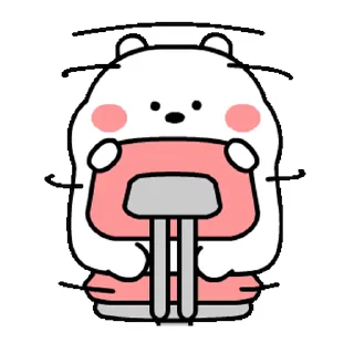 Chubby White Bear | emoji 🌪