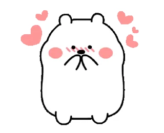 Chubby White Bear | emoji 🥰