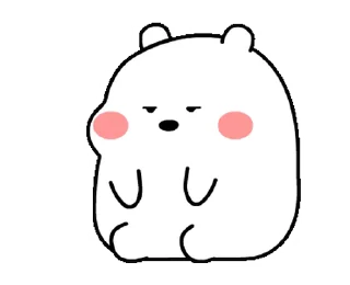 Chubby White Bear | emoji 😑