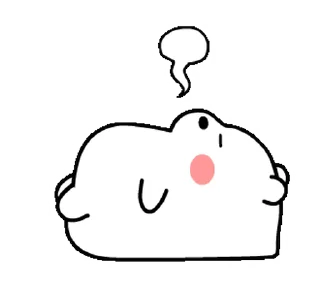 Chubby White Bear | emoji 😮‍💨