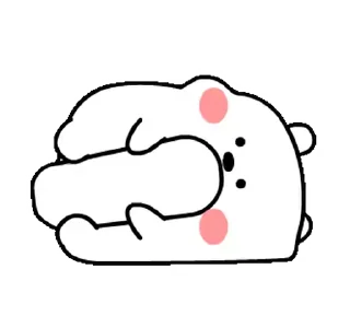 Chubby White Bear | emoji 🛏