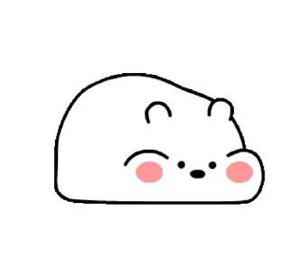 Chubby White Bear | emoji ❤️