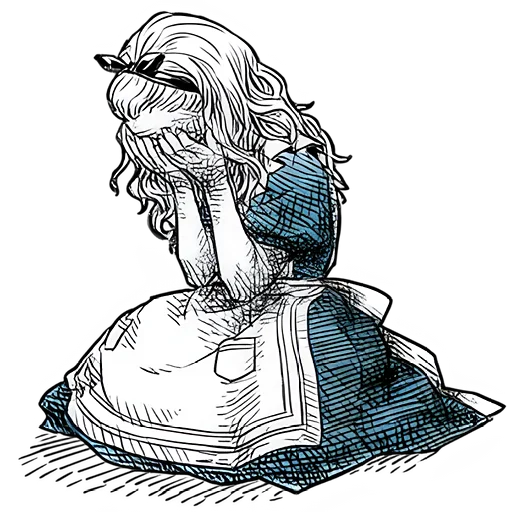 Telegram Sticker «Чудеса и Алиса» 😔