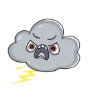Cloudy  emoji 🌩