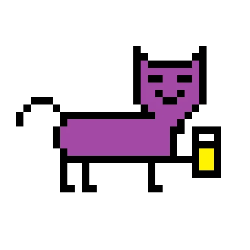 Стикер Color pixel cats 🍺