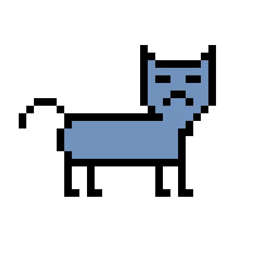 Color pixel cats sticker 🙁