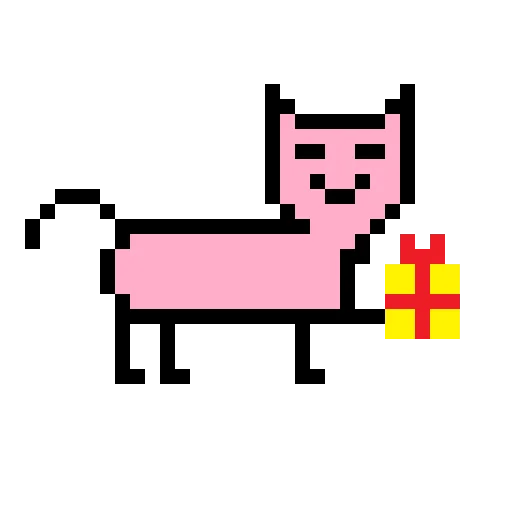 Telegram stiker «Color pixel cats» 🎁