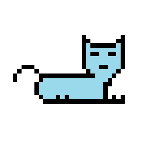 Емодзі Color pixel cats 😐