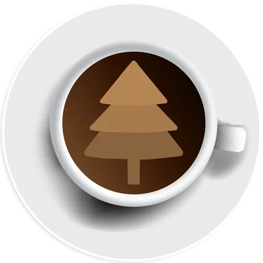 Telegram Sticker «Coffee Smile» 🌲