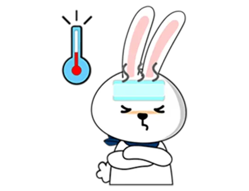 Telegram stiker «Coronavirus Bunny» 🌡