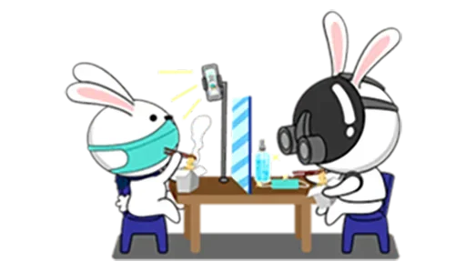 Coronavirus Bunny emoji 