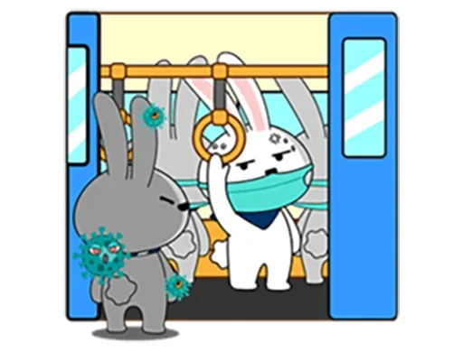 Telegram Sticker «Coronavirus Bunny» ?