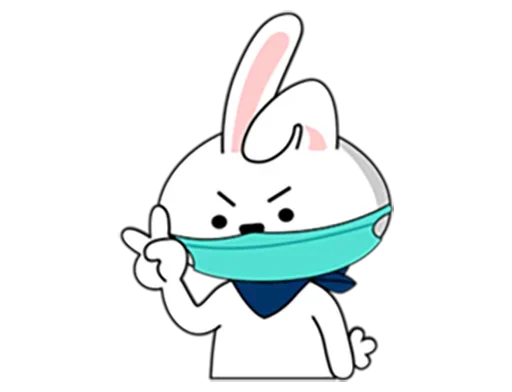 Coronavirus Bunny emoji ✌️