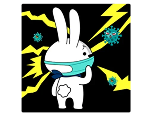 Coronavirus Bunny stiker 😱