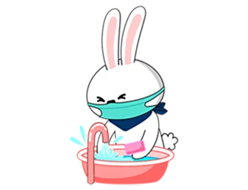 Coronavirus Bunny emoji 🧼
