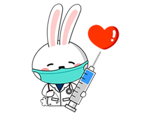 Coronavirus Bunny emoji 💉