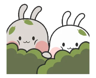 Эмодзи Couple Rabbit 🌳